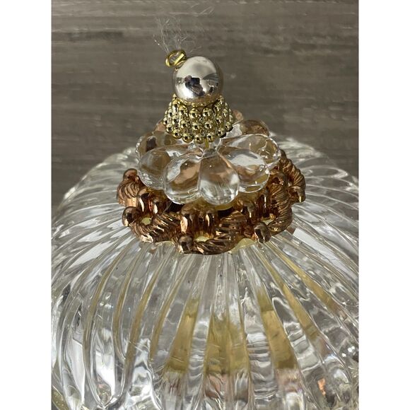 Set of 4 Clear Acrylic Christmas Ornaments Angel Finial Bulb Vintage 1989 - Picture 3 of 13